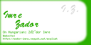 imre zador business card